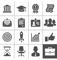 Business career icons set - Simplus series vector image
