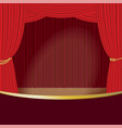 Theater stage curtain template Theater stage curtain template vector image