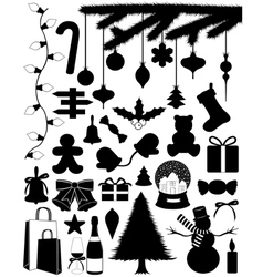 Christmas set vector image
