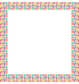 Frame of colorful feet vector image