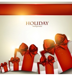 Elegant Christmas gifts background vector image