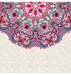Circle template with floral background vector image