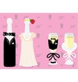 Wedding champagne vector image