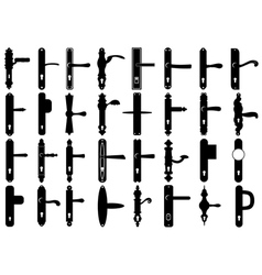 Set of door knobs vector image