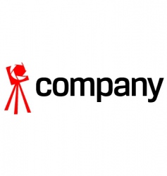 Tripod camera logo vector image