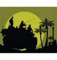 Desert night patrol vector image