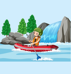 People rafting Royalty Free Vector Image - VectorStock