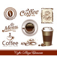 Coffee design elements vector image