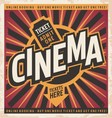 Cinema vintage poster design Cinema vintage poster design vector image