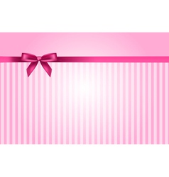 Pink background with bow vector image