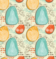 Fruits seamless background vector image