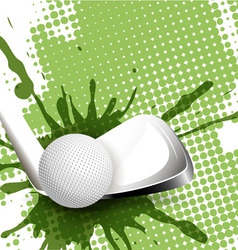 Golf tee-off vector image