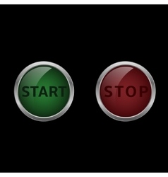 Engine start stop button car dashboard element Vector Image