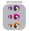 Cartoon eyes vector image