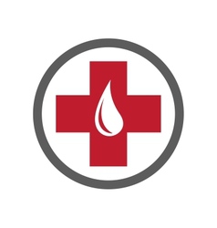 Blood Donation Emblem Template vector image
