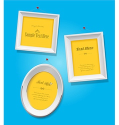 Set of empty picture frames for your own vector image