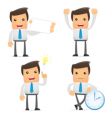 Set of funny cartoon manager vector image