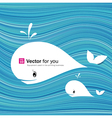 White whale paper materials design vector image