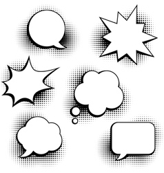 Set of speech bubbles in pop art style Set of speech bubbles in pop art style vector image