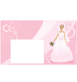 Bride and wedding background vector image