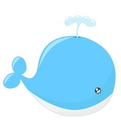 Cute whale cartoon Cute whale cartoon vector image
