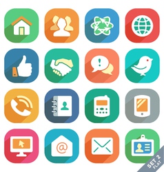 Communication and media icons vector image