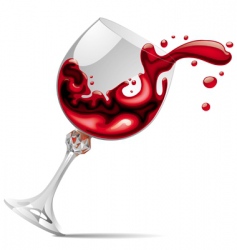 Falling glass vector image