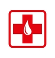 Blood Donation Emblem Template vector image