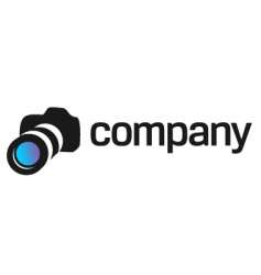 Professional camera logo for company vector image