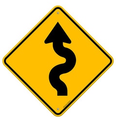 Winding Road Sign vector image