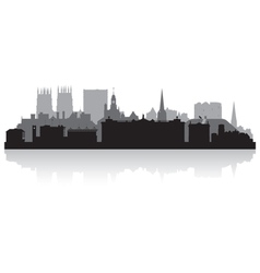 York city skyline silhouette vector image