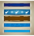Nordic Christmas Ribbon Banners vector image