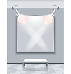 Gallery Interior with niche inside the panel vector image
