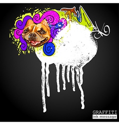 Graffiti ink frame vector image