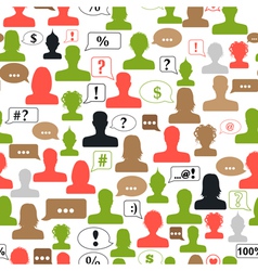 Seamless pattern of avatars vector image