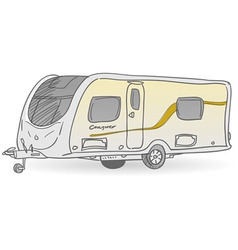 Towing Caravan vector image