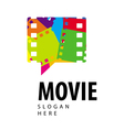 Logo colored film in the form of a bubble vector image
