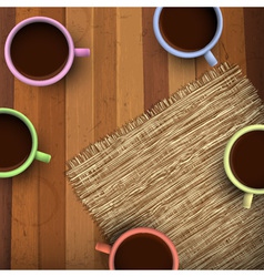 Colored cup of coffee vector image