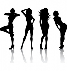 Sexy females vector image