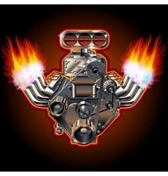 Cartoon Turbo Engine vector image