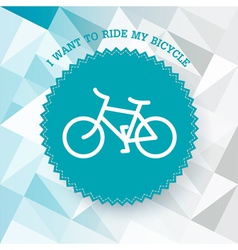 Bicycle poster vector image