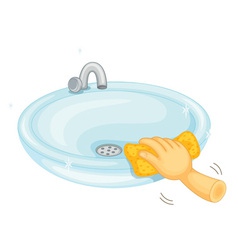 Cleaning basin vector image