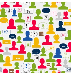 Seamless pattern of avatars vector image
