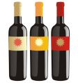 Wine bottles set vector image