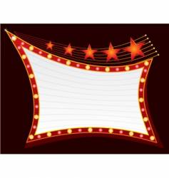Stars on neon light vector image