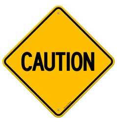 Caution Yellow Sign vector image