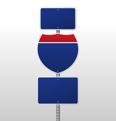 Blank Interstate Sign vector image