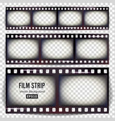 Film strip set realistic frame strip blank Film strip set realistic frame strip blank vector image