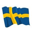 Political waving flag of sweden vector image