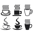 Set of coffee cup icons vector image